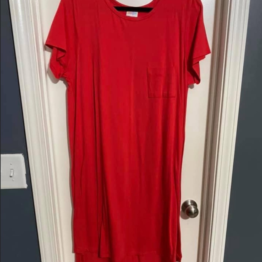 Red lularoe Carly dress